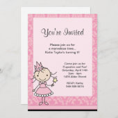 Princess Birthday Party Invitation Kaart (Voorkant / Achterkant)