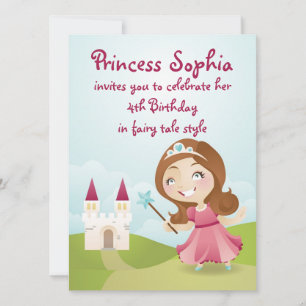 Princess Birthday Party Invite Kaart