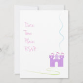 Princess Birthday Party Invite Kaart (Achterkant)