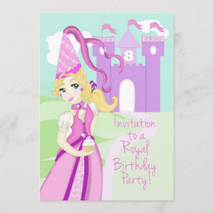 Princess Birthday Party Invite Kaart