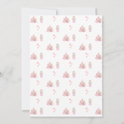 Princess Birthday Party Kaart (Achterkant)