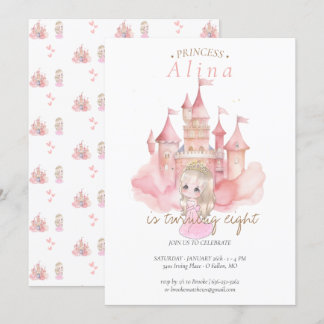 Princess Birthday Party Kaart