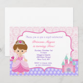 Princess Birthday Party Kaart (Voorkant / Achterkant)