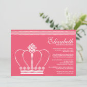 Princess Birthday Party Kaart (Staand voorkant)