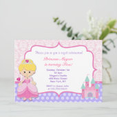 Princess Birthday Party Kaart (Staand voorkant)