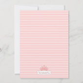 Princess Birthday Party Pink Crown Invitation Kaart (Achterkant)