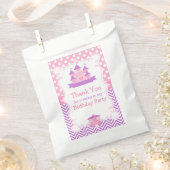 Princess Birthday Party Pink en Paars Bedankzakje (Geknipt)