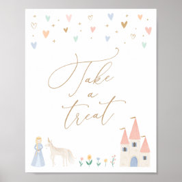 Princess Birthday Party: Treattafels tekenen Poster