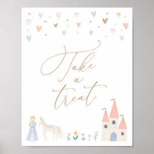Princess Birthday Party: Treattafels tekenen Poster
