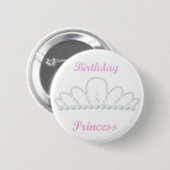 Princess Birthday Pin Ronde Button 5,7 Cm (Voorkant /achterkant)