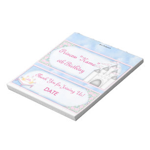 Princess Birthday Snoep Bar Wrapper Party Favor Notitieblok