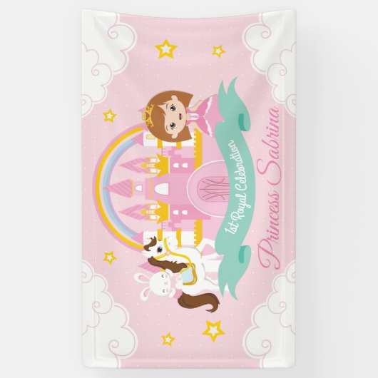 Princess Birthday Spandoek (Verticaal)