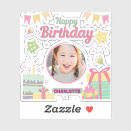 princess birthday sticker