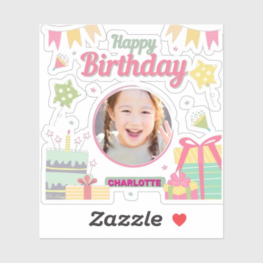 princess birthday sticker (Vel)