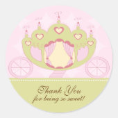 Princess Birthday Sticker Dank u (Voorkant)