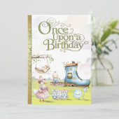 Princess Birthday Storybook Invitation Kaart (Staand voorkant)