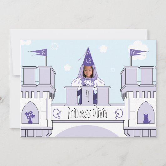 Princess Birthday Uitnodiging (Voorkant)