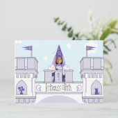 Princess Birthday Uitnodiging (Staand voorkant)