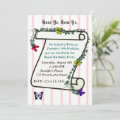 Princess Birthday Uitnodiging (Staand voorkant)