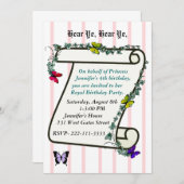 Princess Birthday Uitnodiging (Voorkant / Achterkant)