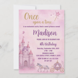 Princess Birthday Uitnodiging