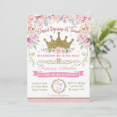 Princess Birthday Uitnodiging (Staand voorkant)