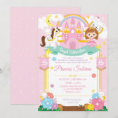 Princess Birthday Uitnodiging (Voorkant / Achterkant)