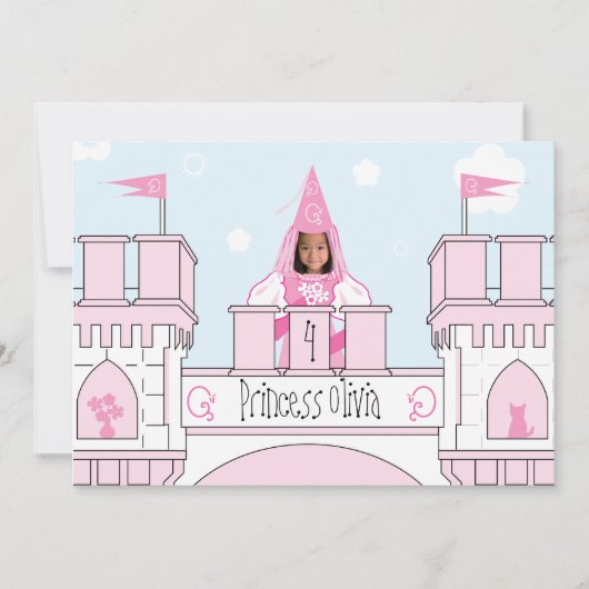 Princess Birthday Uitnodiging (Voorkant)