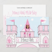 Princess Birthday Uitnodiging (Voorkant / Achterkant)