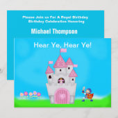 Princess Birthday Uitnodiging (Voorkant / Achterkant)