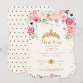 Princess Birthday Uitnodiging (Voorkant / Achterkant)