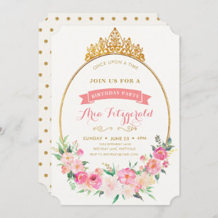 Princess Birthday Uitnodiging