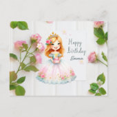 Princess Birthday Wish Briefkaart (Voorkant)