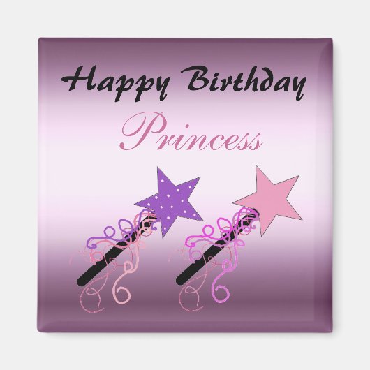 Princess Birthday Wish Magneet (Voorkant)