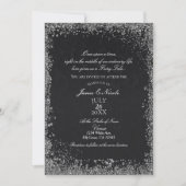 Princess Black Damask Elegant Storybook Wedding Kaart (Voorkant)