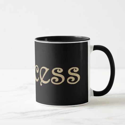 Princess Black en Gold Personalized Mok (Rechts)