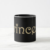 Princess Black en Gold Personalized Mok (Midden)