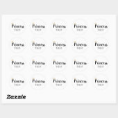 Princess Black Script Font Crown Ronde Sticker (Vel)