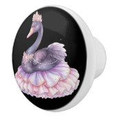 Princess Black Swan Girl's Ceramic Knob Keramische Knop (Rechts)