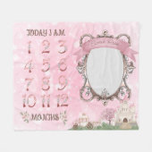 Princess Blanket voor maandelijkse foto's van mijl Fleece Deken (Voorkant (Horizontaal))