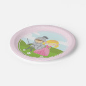 Princess blond- en Knight-borden Papieren Bordje (Gekanteld)