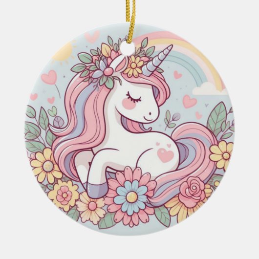 Princess Blossom Keramisch Ornament (Voorkant)