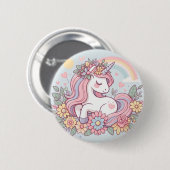 Princess Blossom Ronde Button 5,7 Cm (Voorkant /achterkant)
