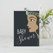 Princess Blue Baby shower Bingo Kaart (Staand voorkant)