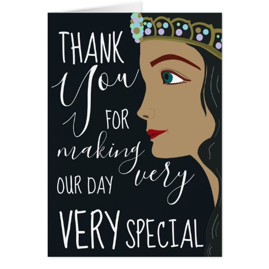 Princess Blue Baby shower Hartelijk dank (Voorkant)