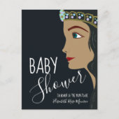 Princess Blue Baby shower Invitation Uitnodiging Briefkaart (Voorkant)