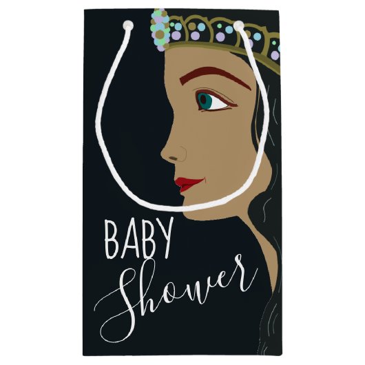 Princess Blue Baby shower Klein Cadeauzakje (Achterkant)