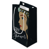 Princess Blue Baby shower Klein Cadeauzakje (Voorkant Gekanteld)