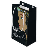 Princess Blue Baby shower Klein Cadeauzakje (Achterkant Gekanteld)