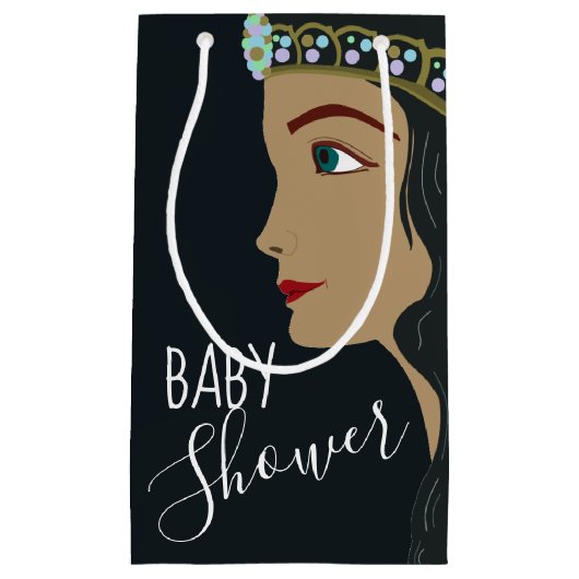 Princess Blue Baby shower Klein Cadeauzakje (Voorkant)